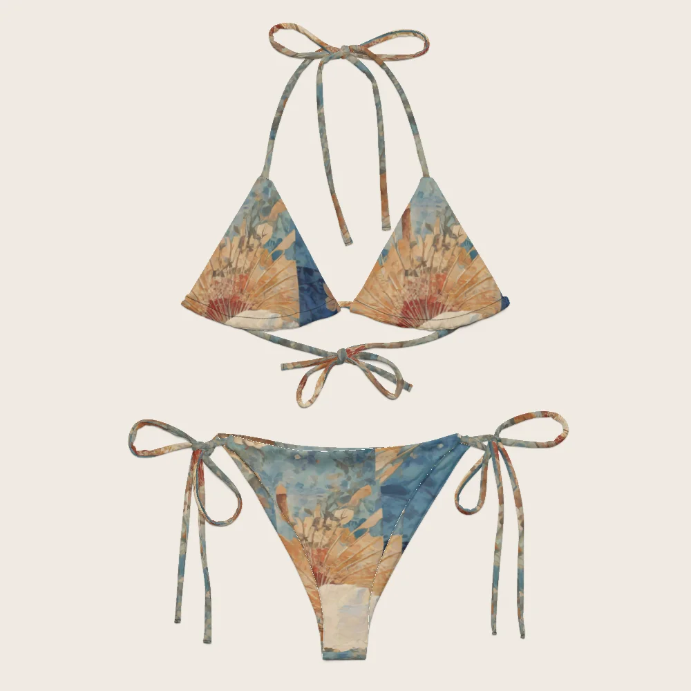 String Bikini on model