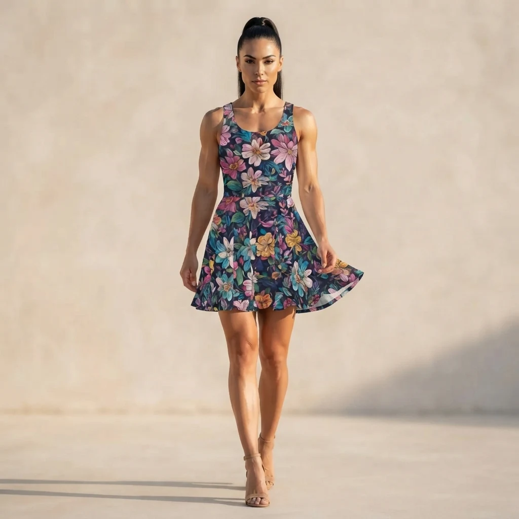 Skater Dress on model