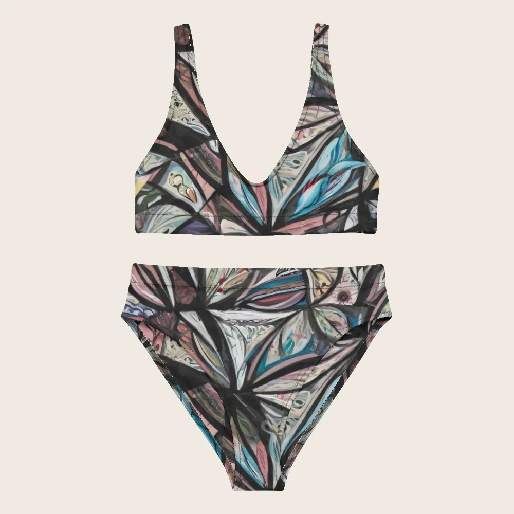 High-Waisted Bikini on model