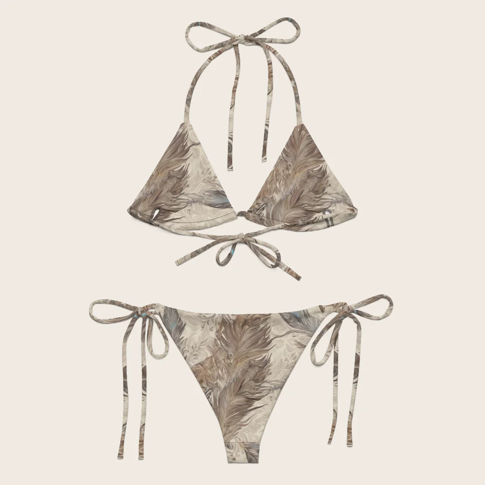 String Bikini on model