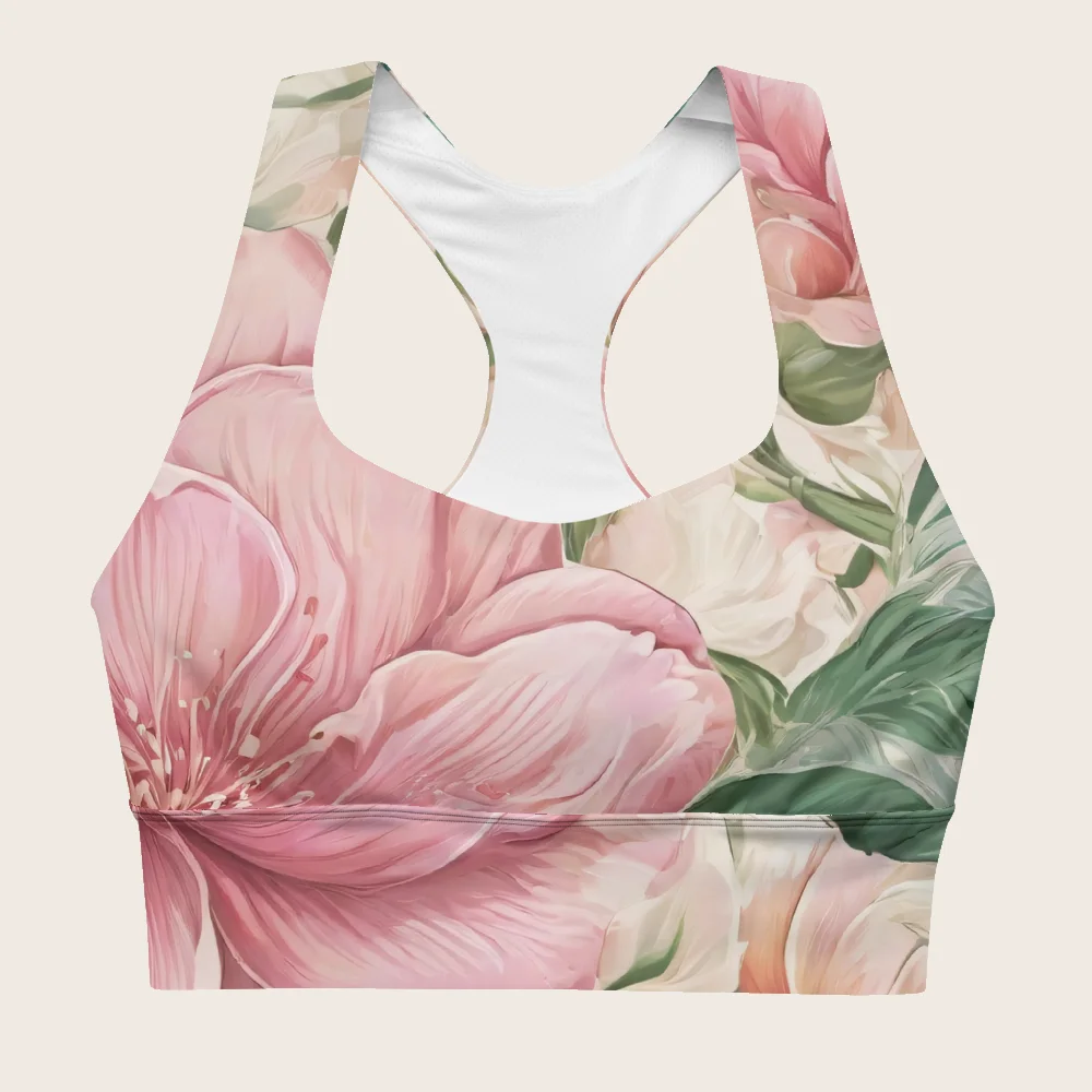Longline Sports Bra on model