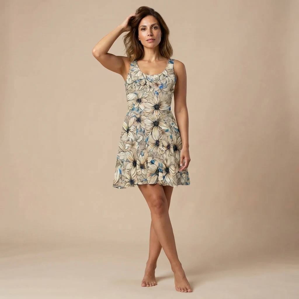 Skater Dress on model