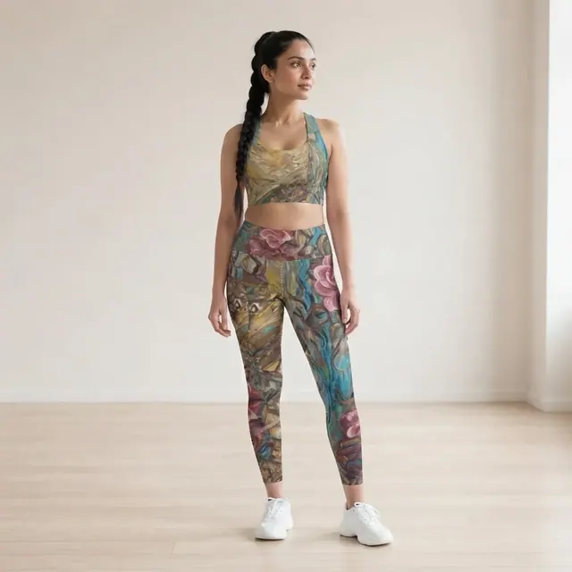 Longline Sports Bra, one-of-one design 89B8F282