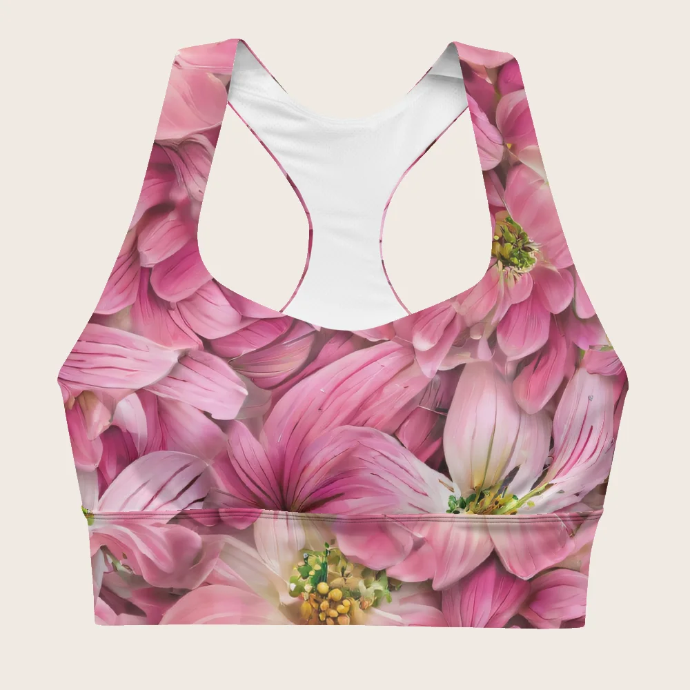 Longline Sports Bra on model