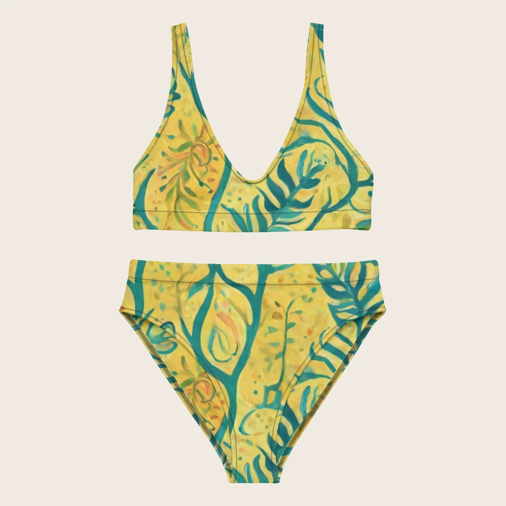 High-Waisted Bikini on model