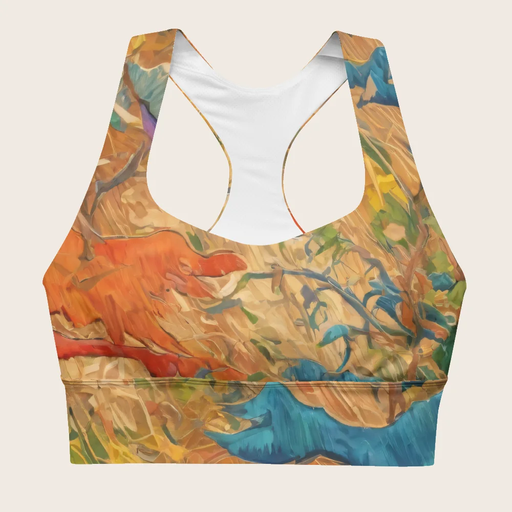 Longline Sports Bra on model