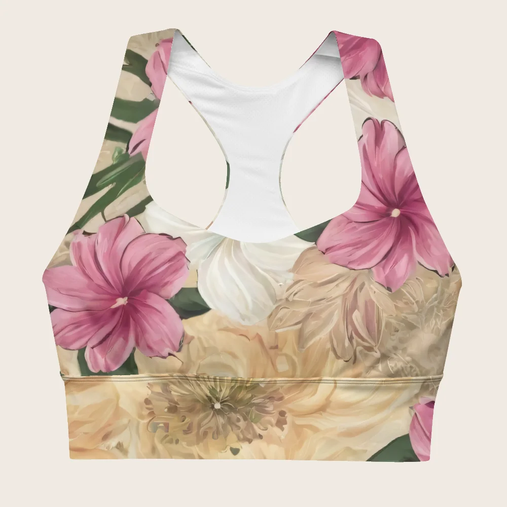 Longline Sports Bra on model