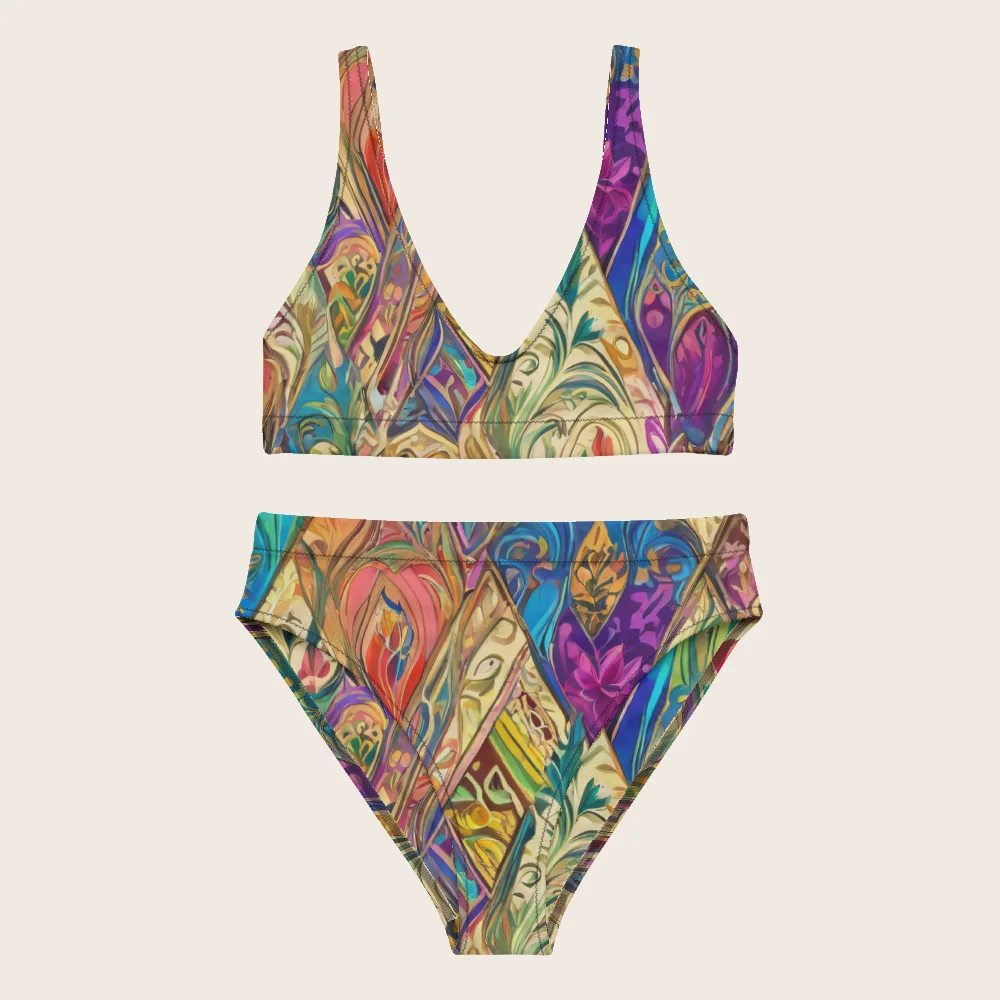 High-Waisted Bikini on model