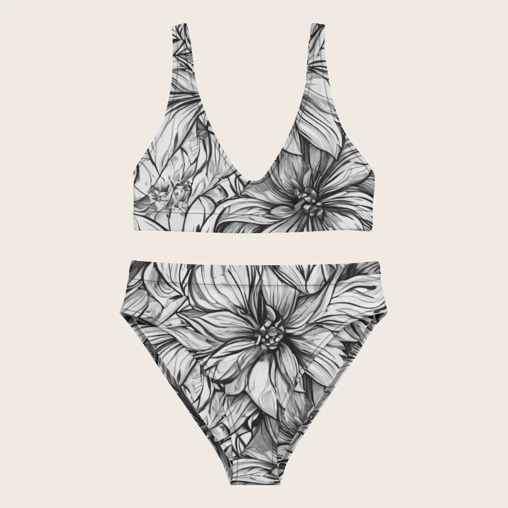 High-Waisted Bikini on model