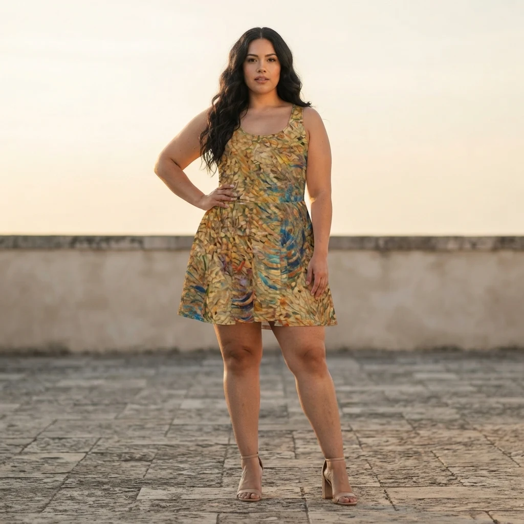 Skater Dress on model