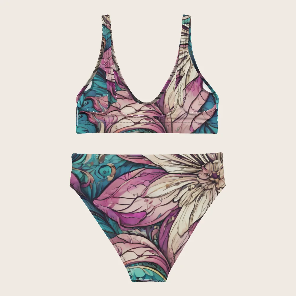 High-Waisted Bikini on model