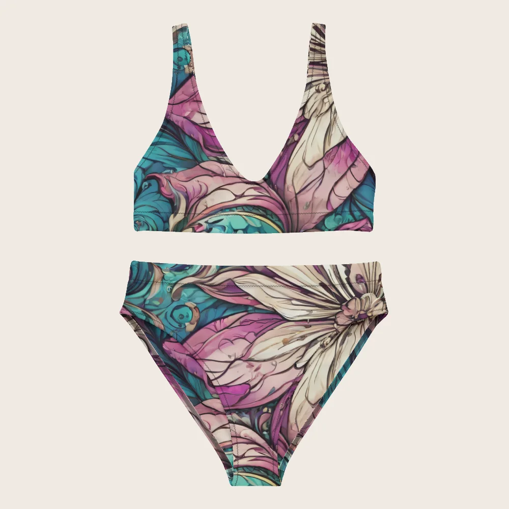 High-Waisted Bikini on model