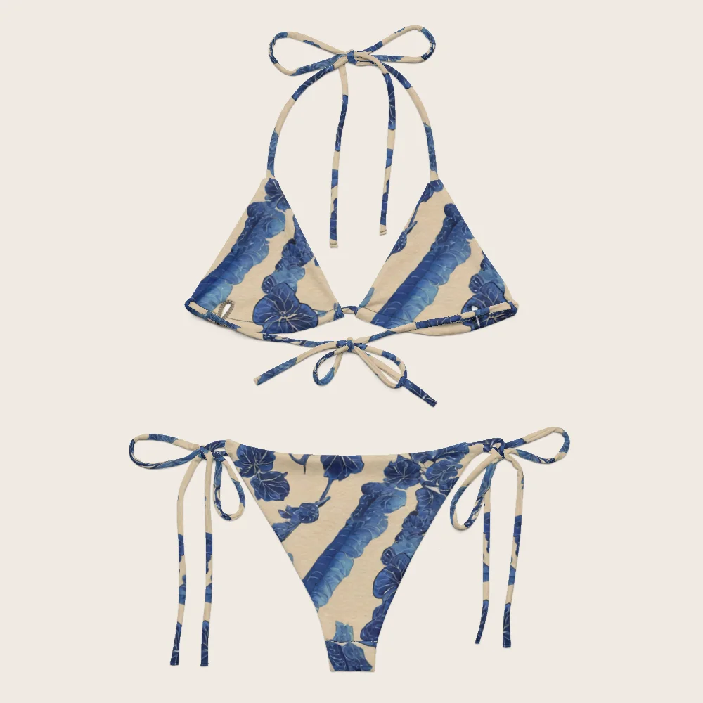 String Bikini on model