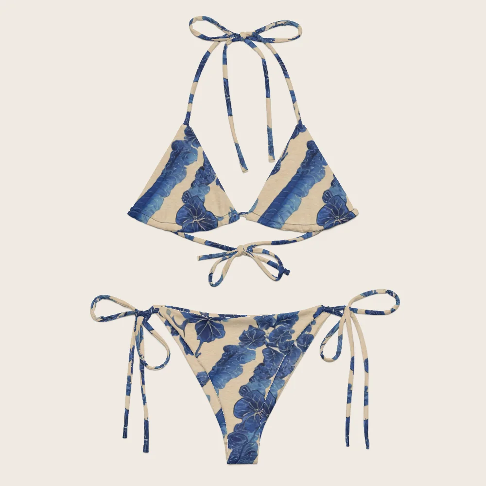 String Bikini on model