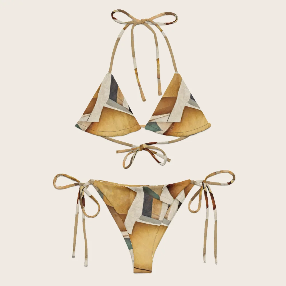 String Bikini on model