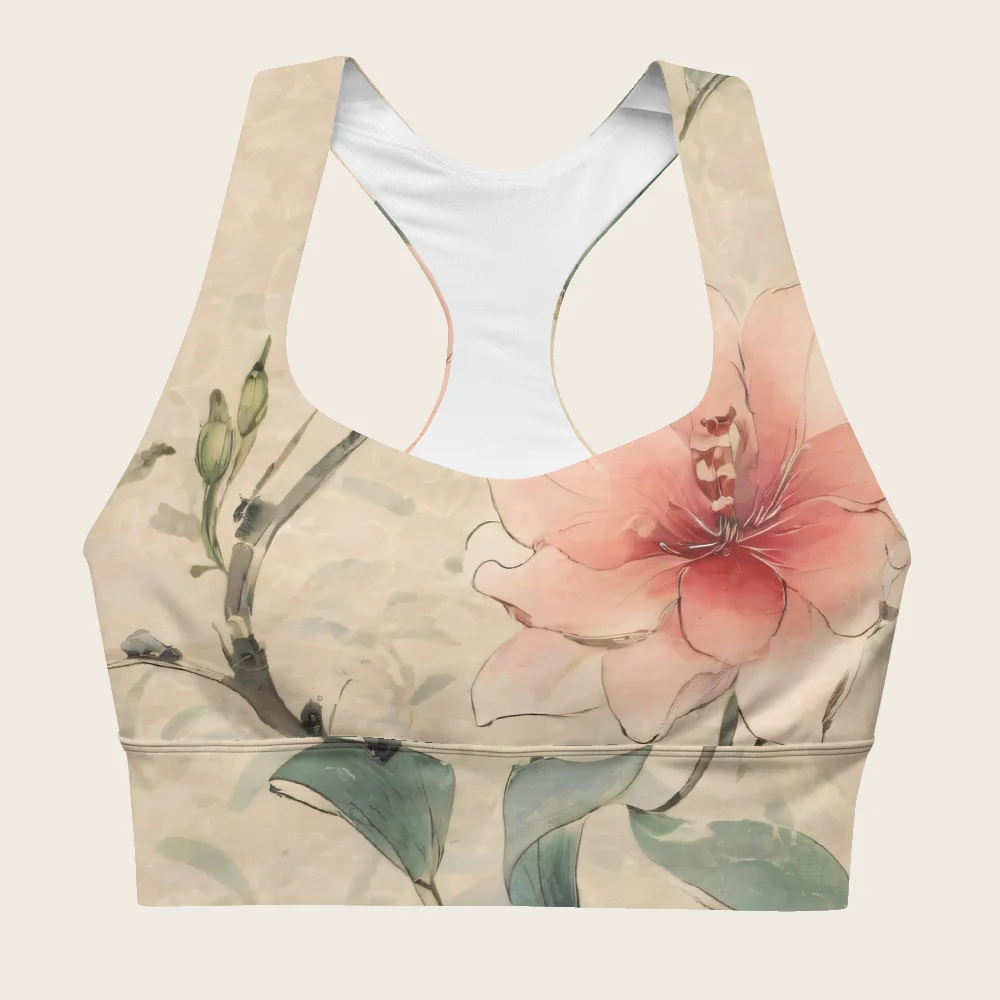 Longline Sports Bra on model