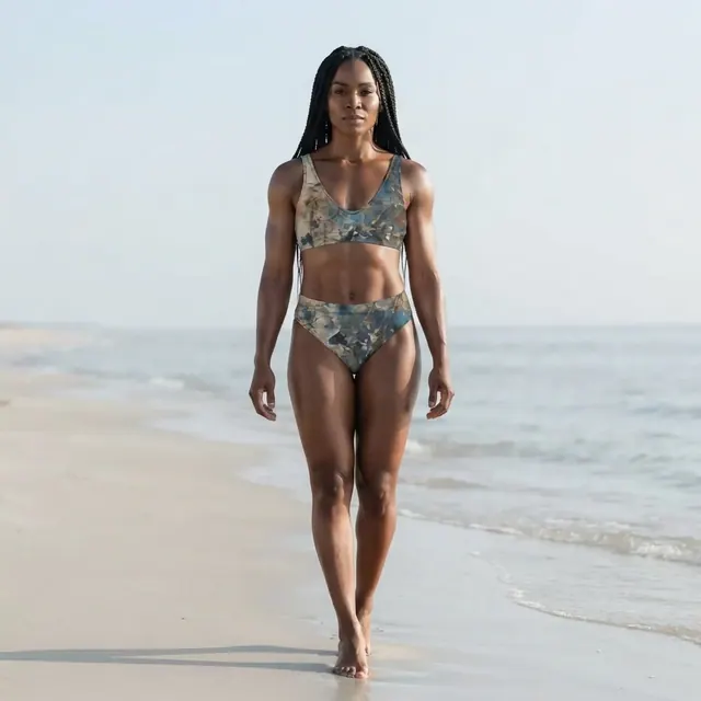 High-Waisted Bikini, one-of-one design EAFEC232