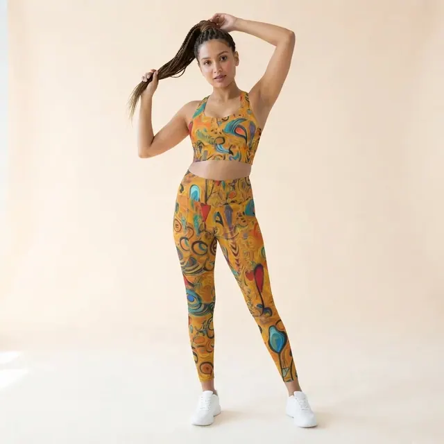 Longline Sports Bra, one-of-one design 6AD699EA