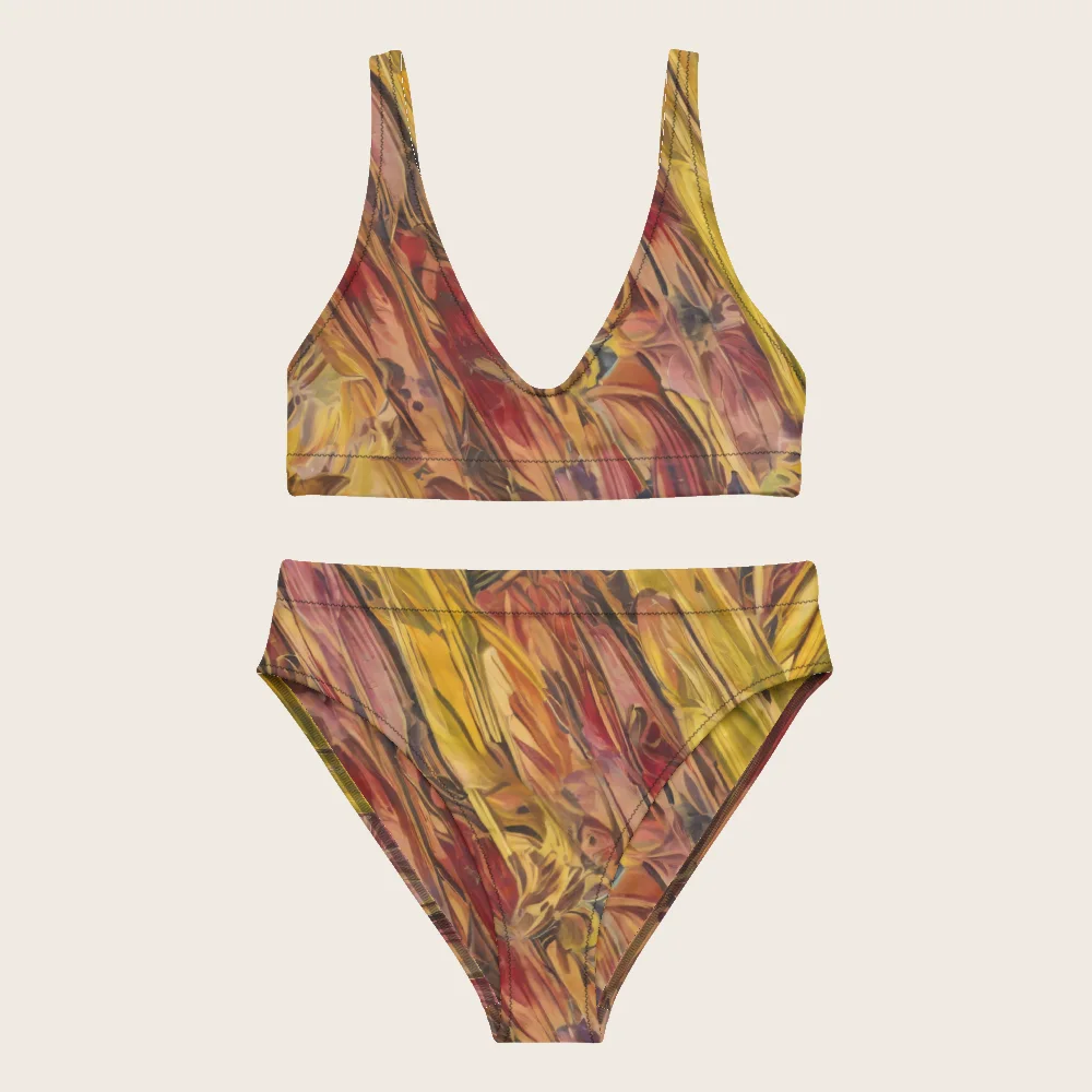 High-Waisted Bikini on model
