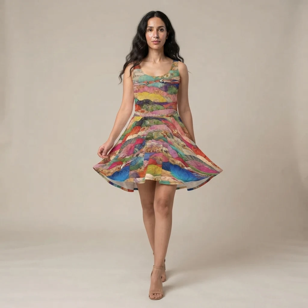 Skater Dress on model