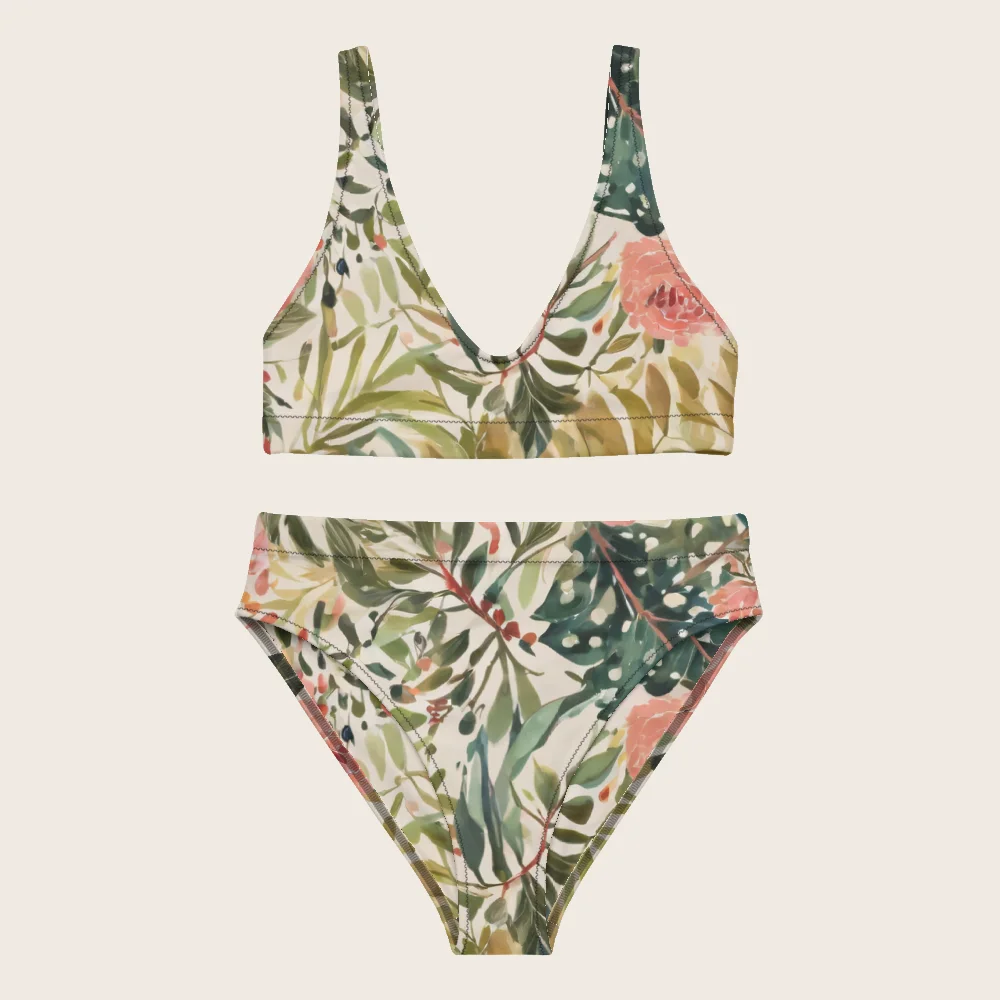 High-Waisted Bikini on model