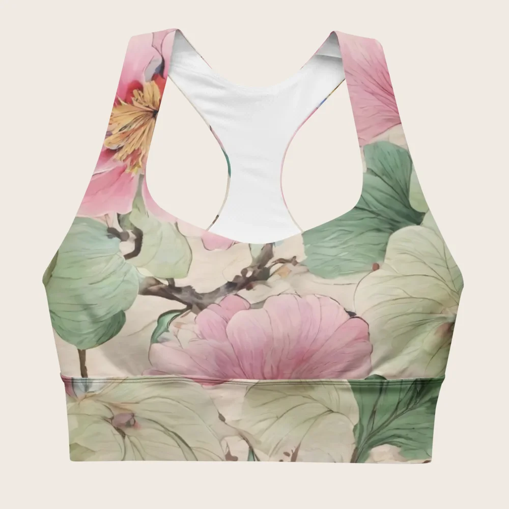 Longline Sports Bra on model