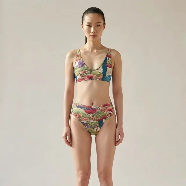 High-Waisted Bikini, one-of-one design 3B23C798