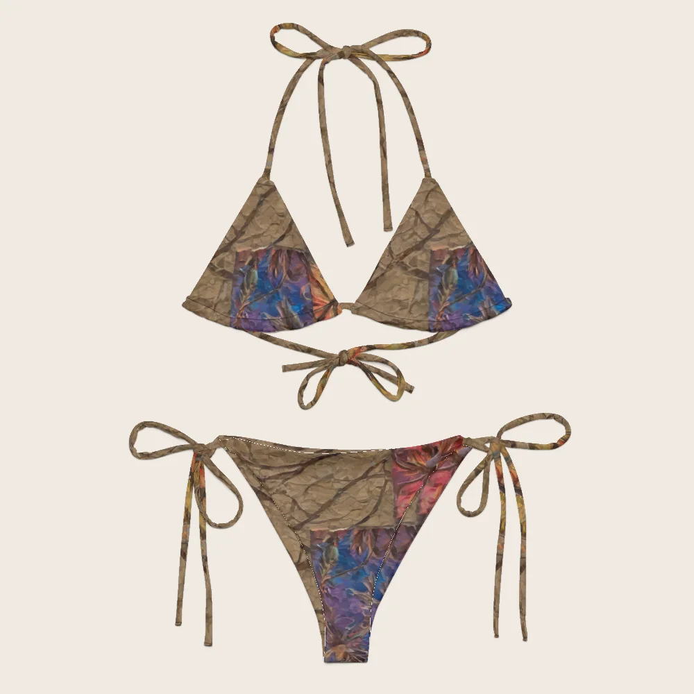 String Bikini on model