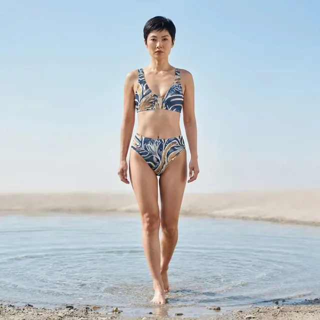High-Waisted Bikini, one-of-one design 69DD1430