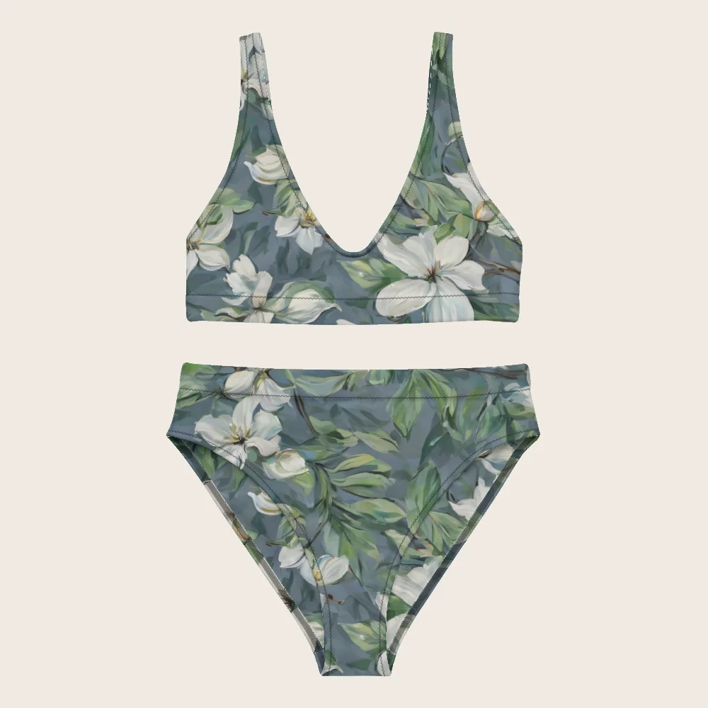 High-Waisted Bikini on model
