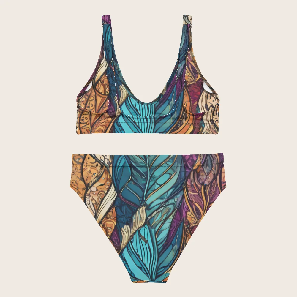 High-Waisted Bikini on model