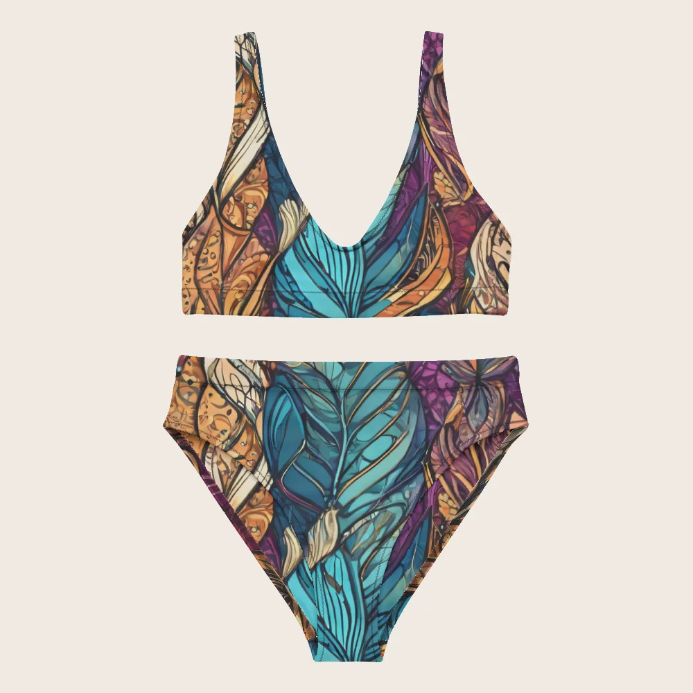 High-Waisted Bikini on model