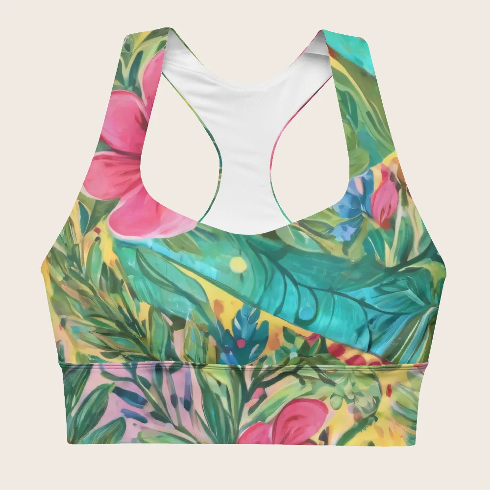 Longline Sports Bra on model