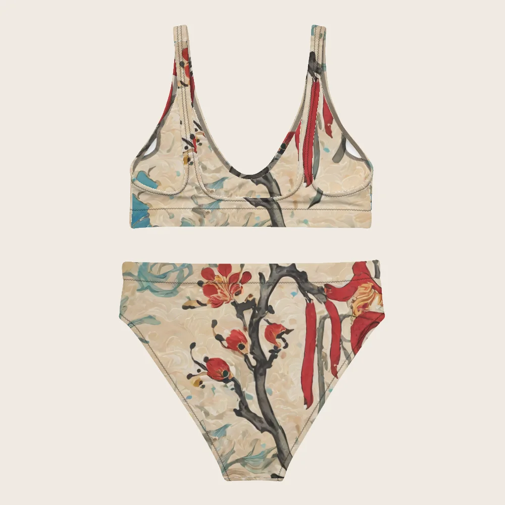 High-Waisted Bikini on model