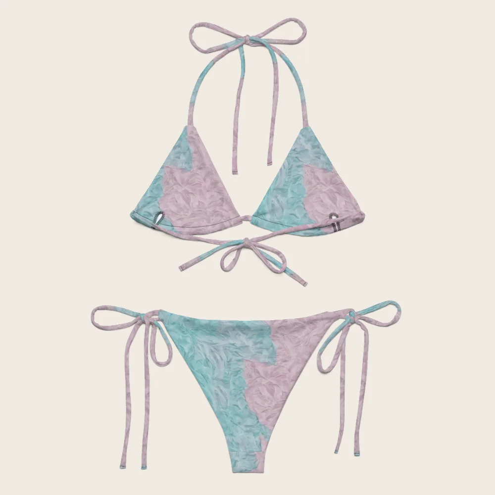 String Bikini on model