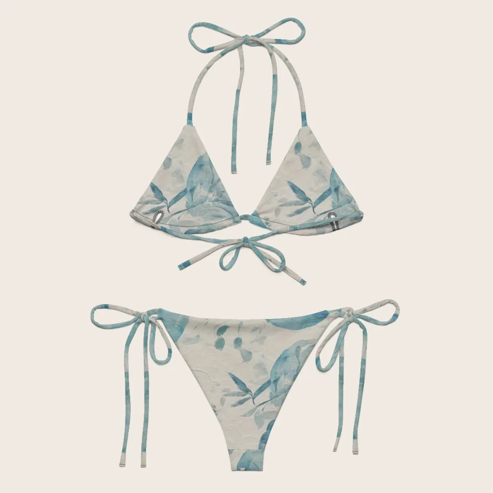 String Bikini on model