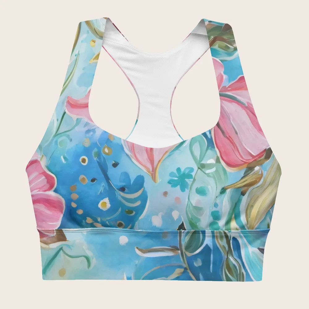 Longline Sports Bra on model