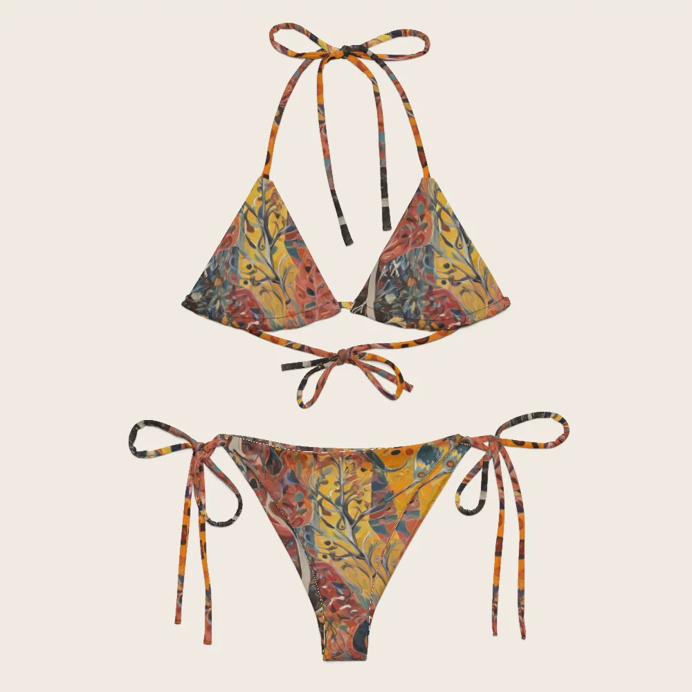 String Bikini on model
