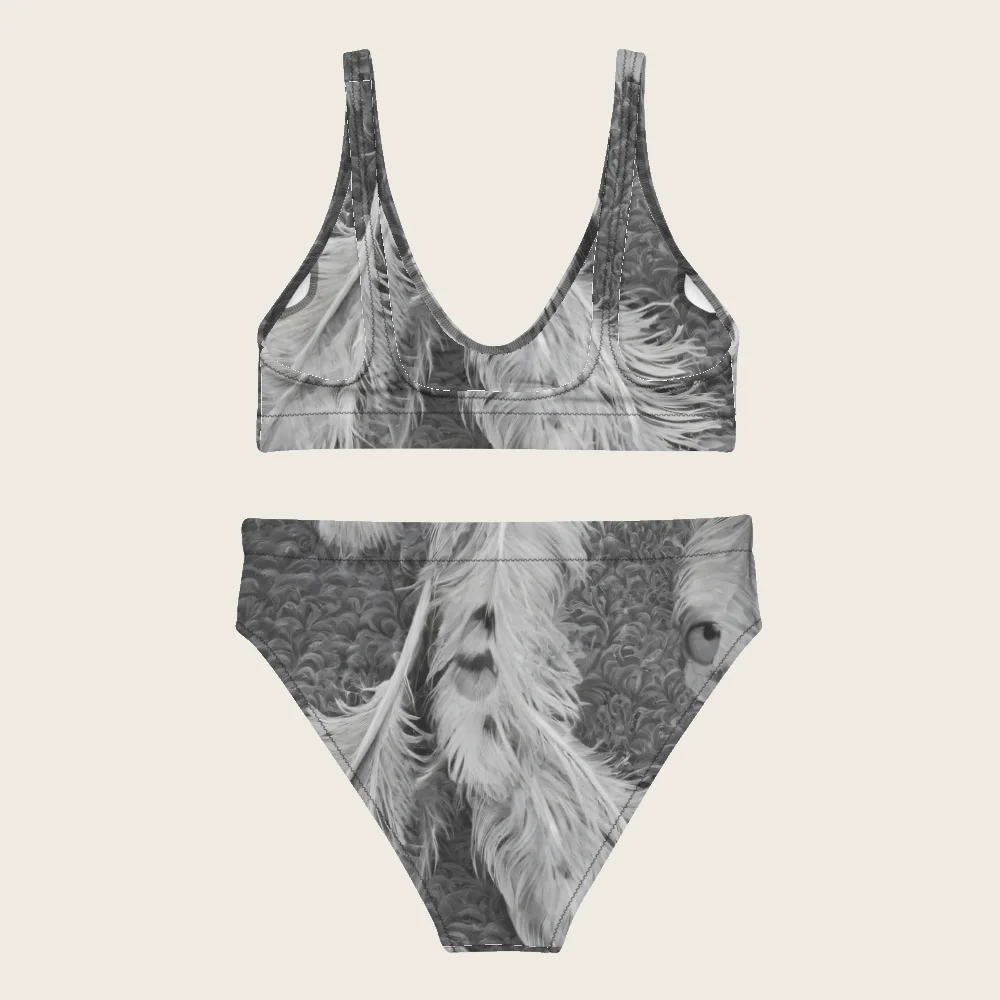 High-Waisted Bikini on model