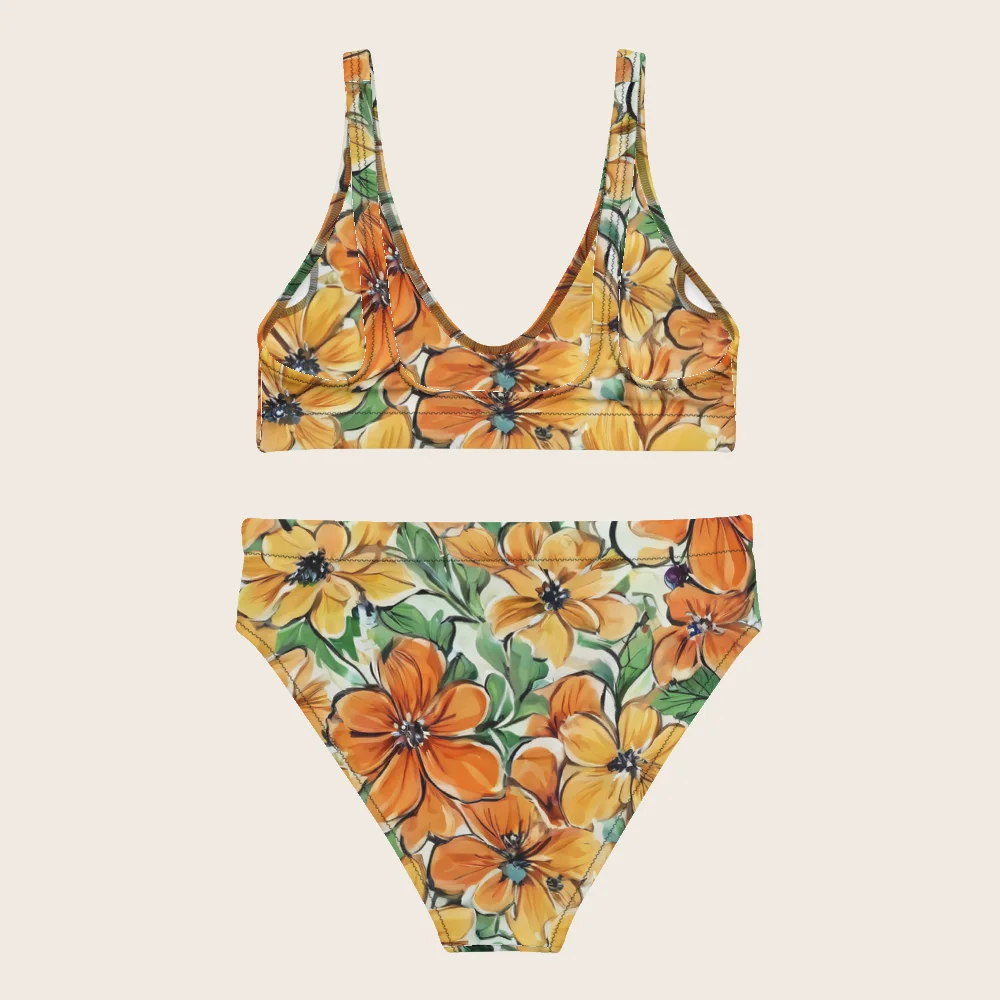 High-Waisted Bikini on model