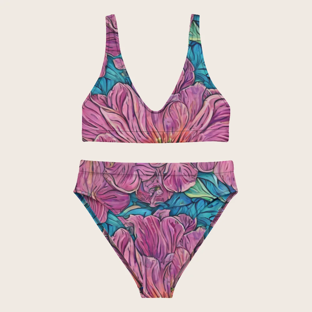 High-Waisted Bikini on model