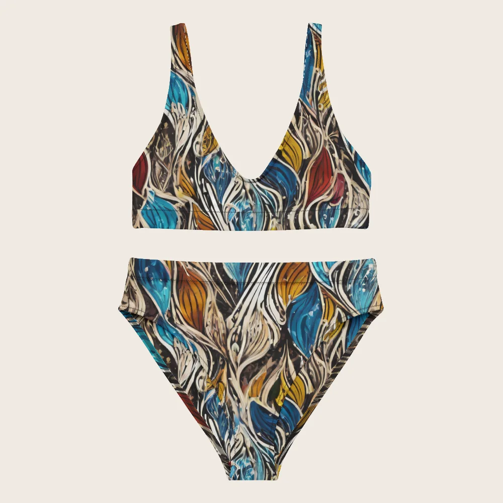 High-Waisted Bikini on model